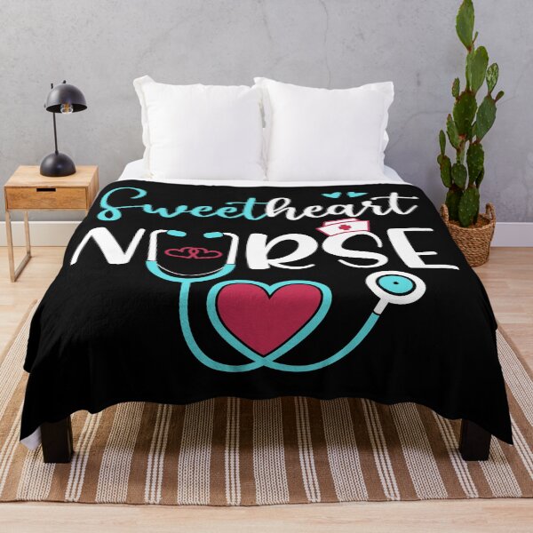 Item preview, Sweetheart Nurse Valentines Day Gifts | Heart, Cap,Stethoscope, in Blue (also available in Pink) designed and sold by InkItStudio.
