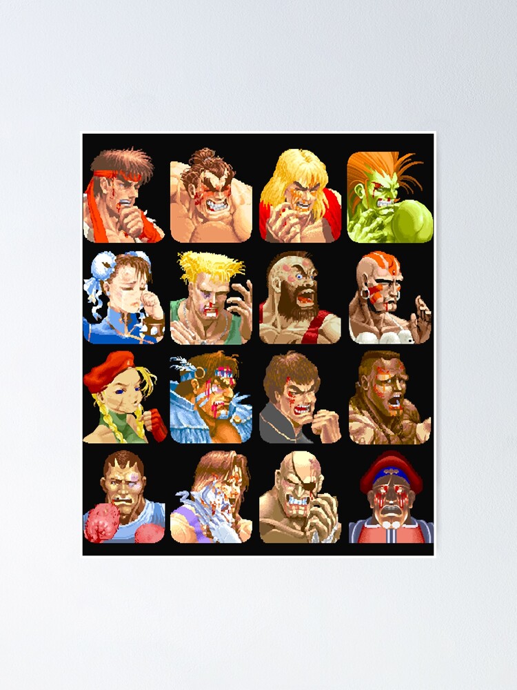 Street Fighter Ii Ryu Defeated Poster