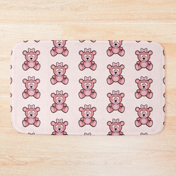Item preview, Pink teddy bear with bow pattern designed and sold by hendeJens.