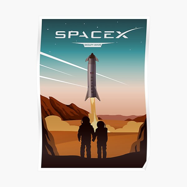 Spacex Starship Posters | Redbubble