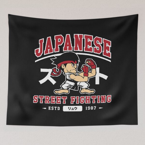 Item preview, Japanese Street Fighting - Retro Video Game - College designed and sold by CarlosBohnenkam.