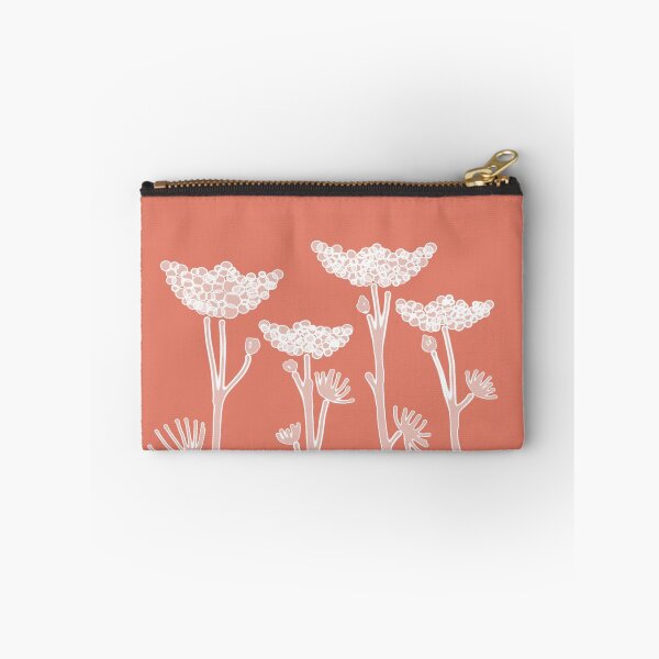 Item preview, Transparent flowers on carrot background designed and sold by Anna Ratkevich.