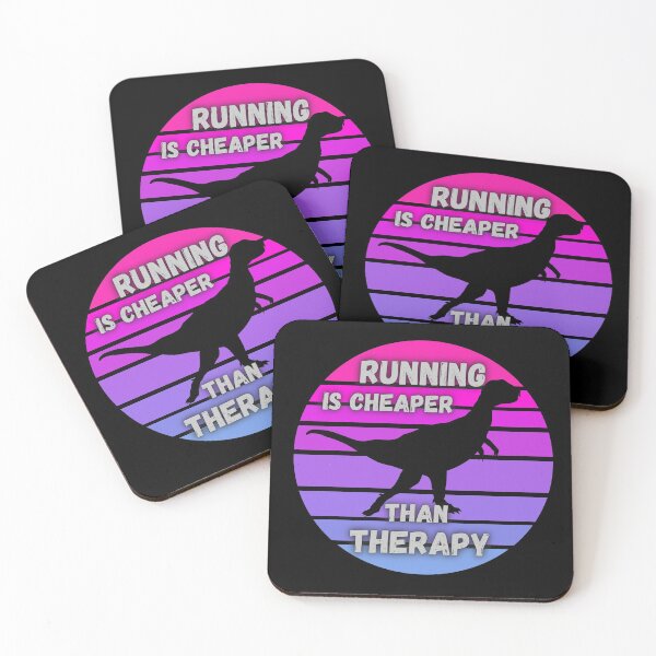 Item preview, Running Is Cheaper Than Therapy (Dinosaur Version) designed and sold by Shash31.