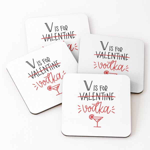 Item preview, V Is For Vodka - Valentine's Day designed and sold by NeverGetsOld.