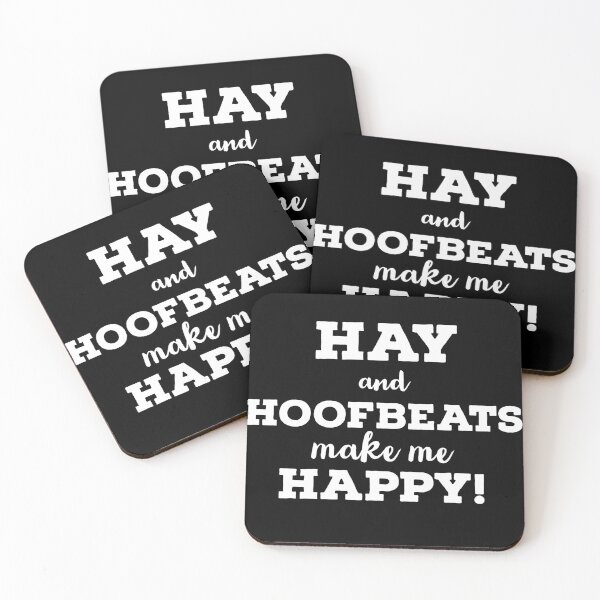 Item preview, Hay and hoof beats make me happy designed and sold by Gingatoo.