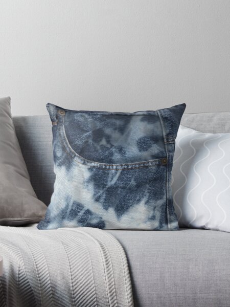 Squiggle Acid Wash outlets Throw Pillow