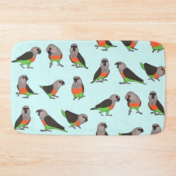 Item preview, red bellied parrot doodle pattern designed and sold by FandomizedRose.
