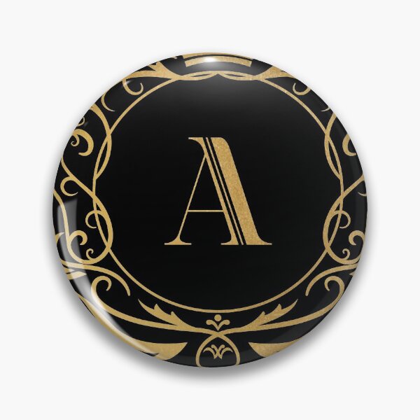 Item preview, Monogram letter A - name, emblem | gold designed and sold by rattob.