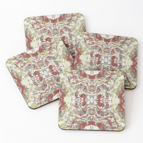 Item preview, Maroon and natural Moroccan tile effect abstract pattern designed and sold by Diane Hunter Art.