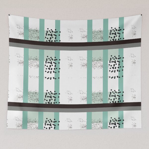 Item preview, Mint Black Oriental-Inspired Pattern designed and sold by moongmakes.