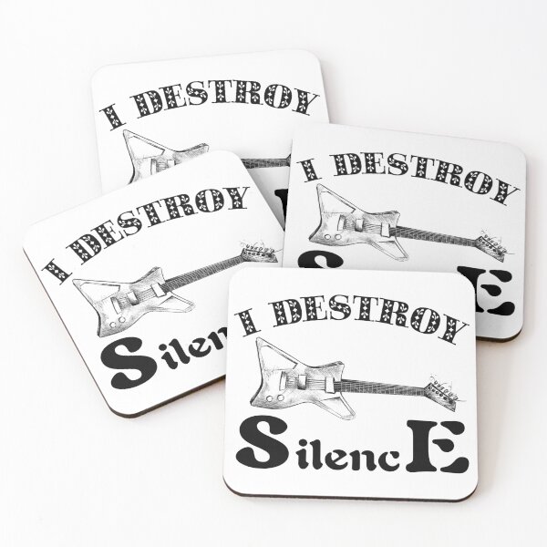 Item preview, I Destroy Silence Guitar Essential T-Shirts designed and sold by Magic-Offers.