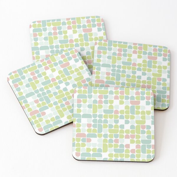 Artikelvorschau, Repeated asymmetrical ornament with geometric shapes in pastel color palette entworfen und verkauft von acidmit.