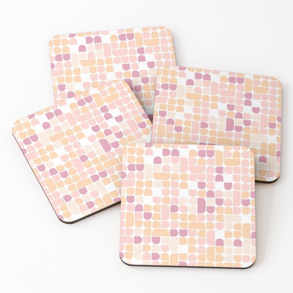 Artikelvorschau, Repeated asymmetrical ornament in pastel color palette with geometric shapes entworfen und verkauft von acidmit.
