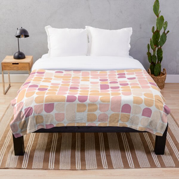 Item preview, Repeated asymmetrical ornament in pastel color palette with geometric shapes designed and sold by acidmit.