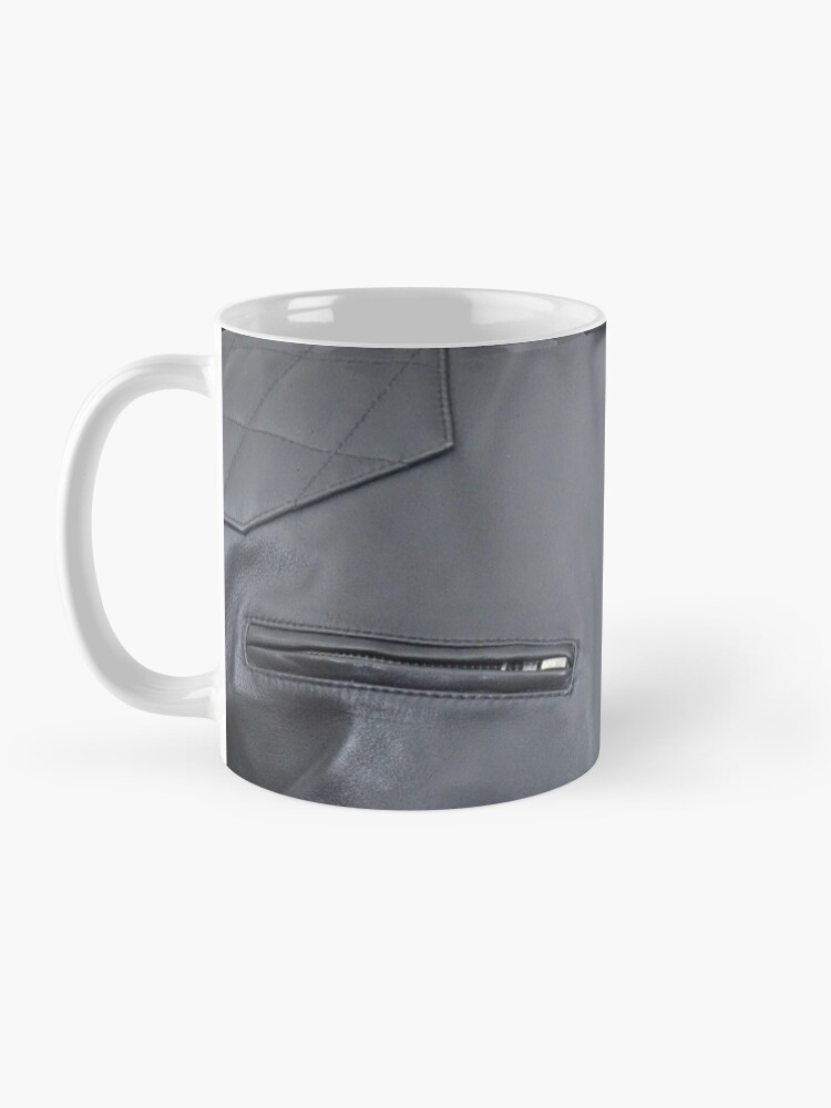 Alternate view of Quilted, Moto, Leather, Jacket, Front Mug