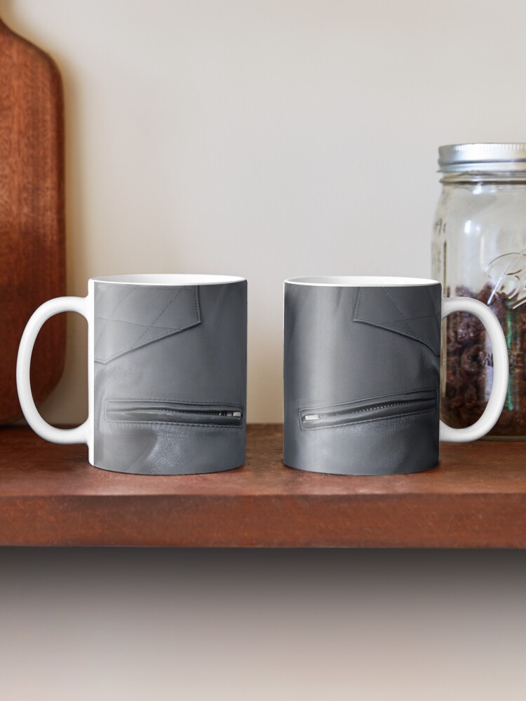 Alternate view of Quilted, Moto, Leather, Jacket, Front Mug