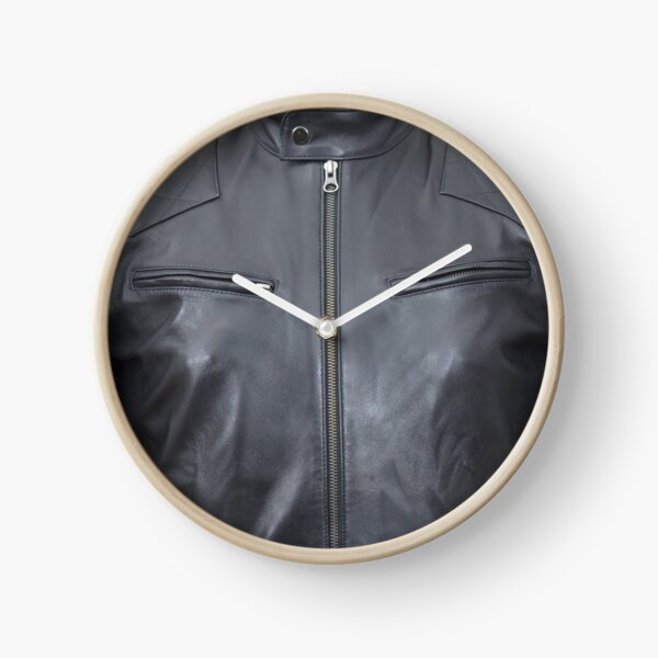 Quilted, Moto, Leather, Jacket, Front Clock