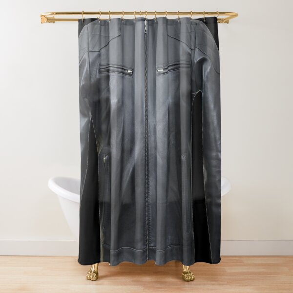 Quilted, Moto, Leather, Jacket, Front Shower Curtain