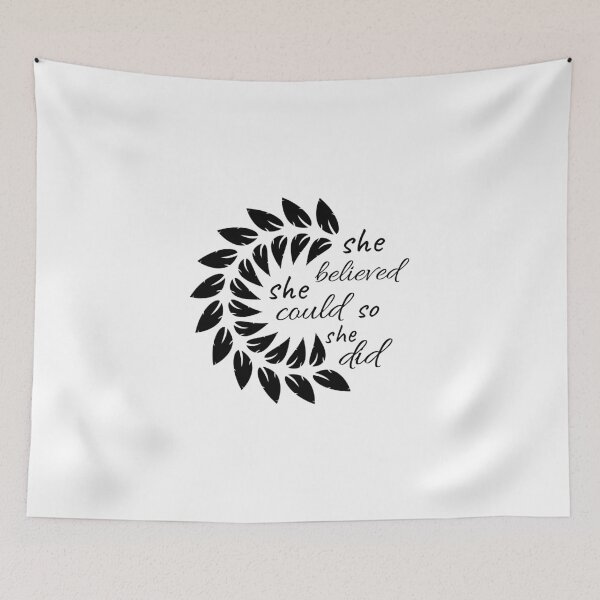Item preview, She believed She could so She did, Empowered woman, Inspirational, Positive quote designed and sold by cyhdesign.