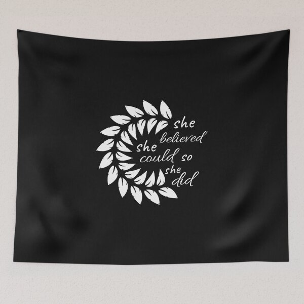 Item preview, She believed She could so She did, Empowered woman, Inspirational, Positive quote designed and sold by cyhdesign.