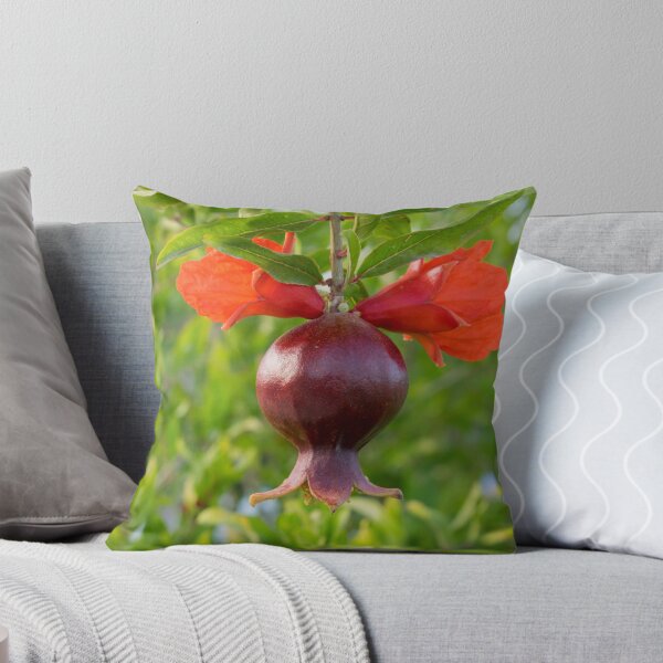 Item preview, Pomegranate, red flower and green foliage designed and sold by mithril-mellon.