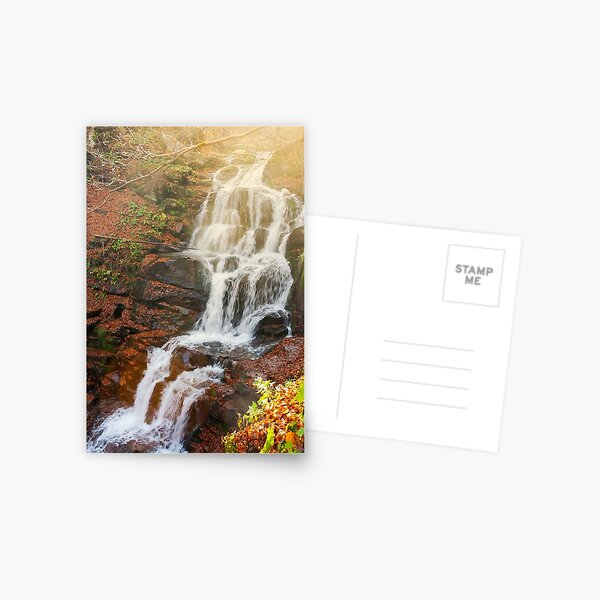 waterfall Shypot in gorgeous evening Postcard