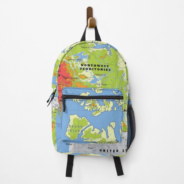 Item preview, physical map of CANADA, topographic map of CANADA with names for the provinces and territories, cities and Major Lakes and Rivers designed and sold by mashmosh.