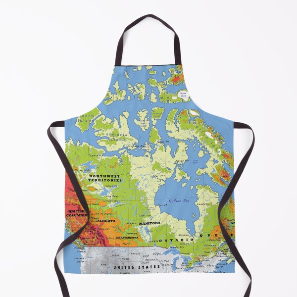 Item preview, physical map of CANADA, topographic map of CANADA with names for the provinces and territories, cities and Major Lakes and Rivers designed and sold by mashmosh.