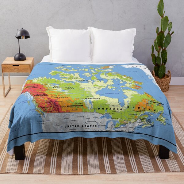 Item preview, physical map of CANADA, topographic map of CANADA with names for the provinces and territories, cities and Major Lakes and Rivers designed and sold by mashmosh.