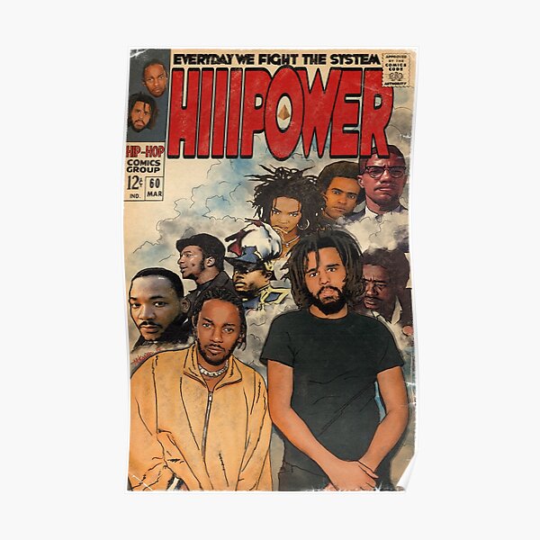 Kendrick Lamar & J. Cole - Hiiipower Comic Book Parody Poster