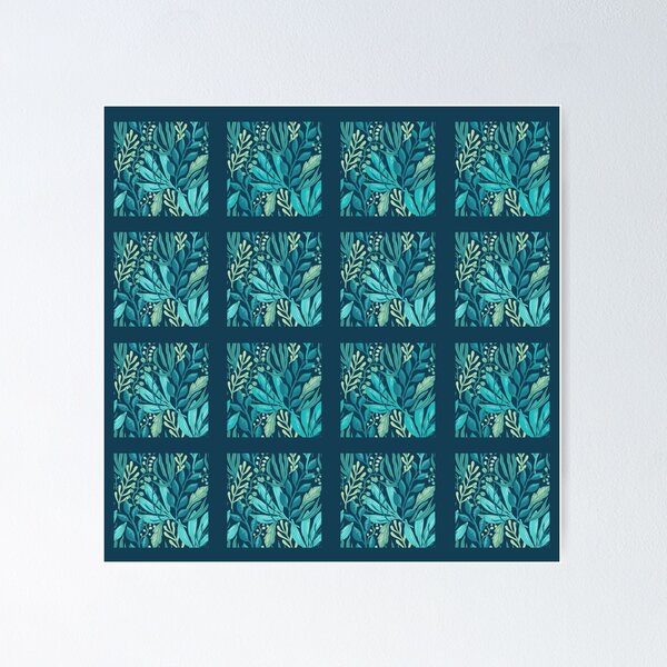 Item preview, Leaves Foliage Grid Pattern designed and sold by Orchyd.