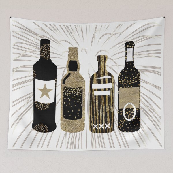 Item preview, black and gold alc bottles designed and sold by Julia Santos.
