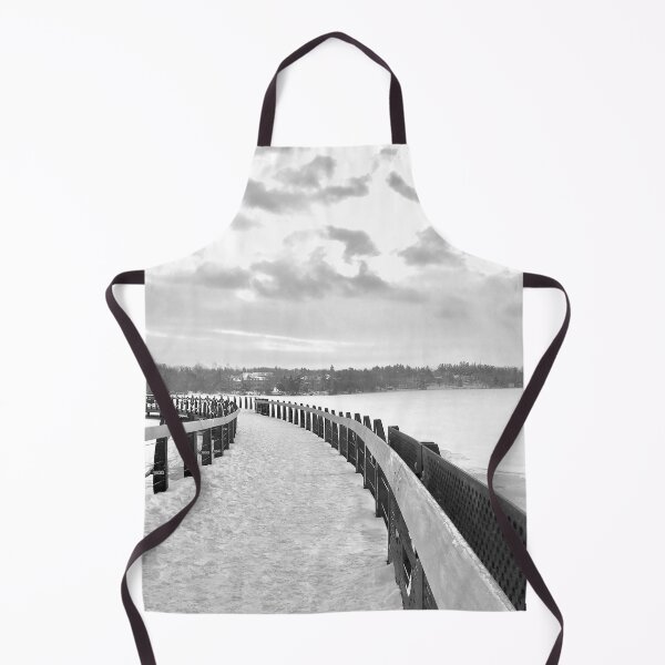 Item preview, Boardwalk on the Frozen Lake Black and White designed and sold by Orchyd.
