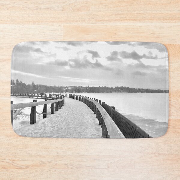 Item preview, Boardwalk on the Frozen Lake Black and White designed and sold by Orchyd.