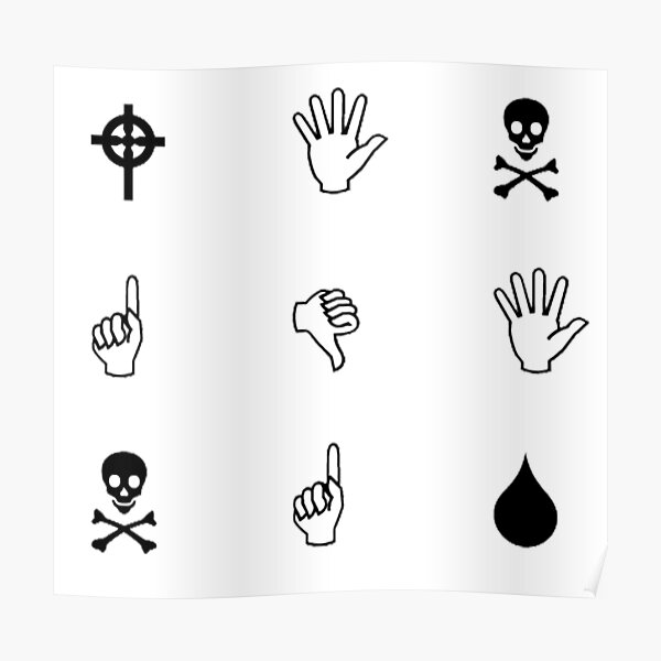 "WINGDINGS" Poster by PoysenBerry | Redbubble