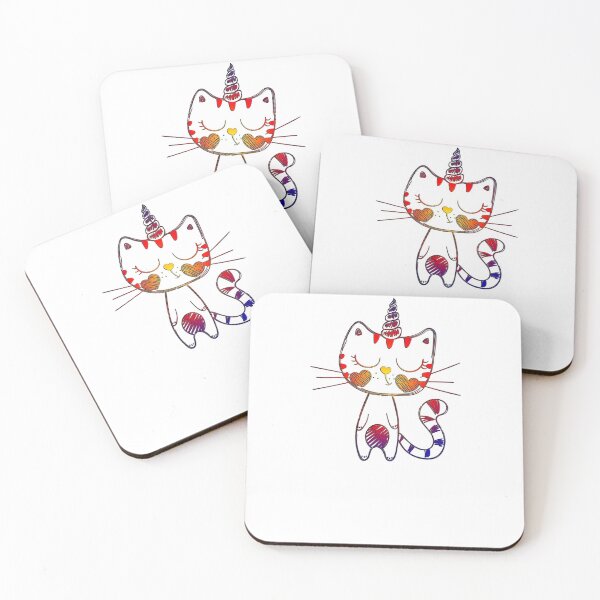 Item preview, Unicorn Cat Colorful Art Birthday Gift designed and sold by GBDesigner.