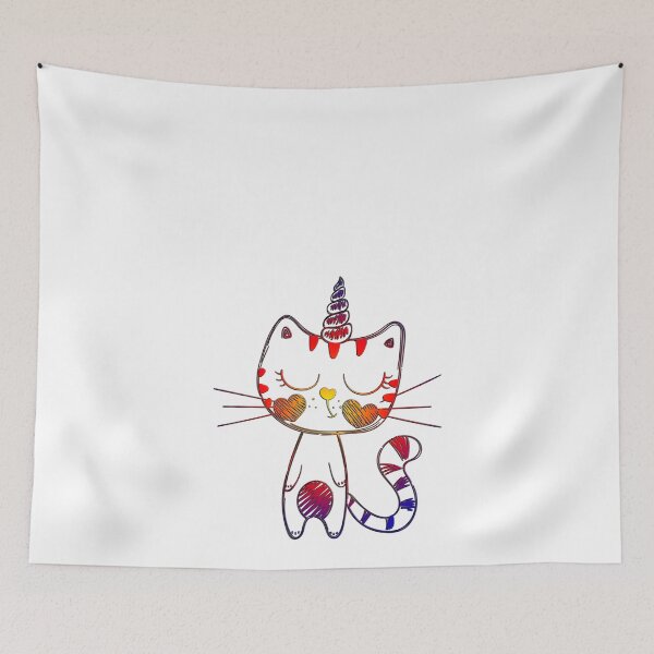 Item preview, Unicorn Cat Colorful Art Birthday Gift designed and sold by GBDesigner.