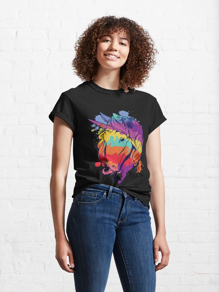 Alternate view of Colorful Unicorn Classic T-Shirt