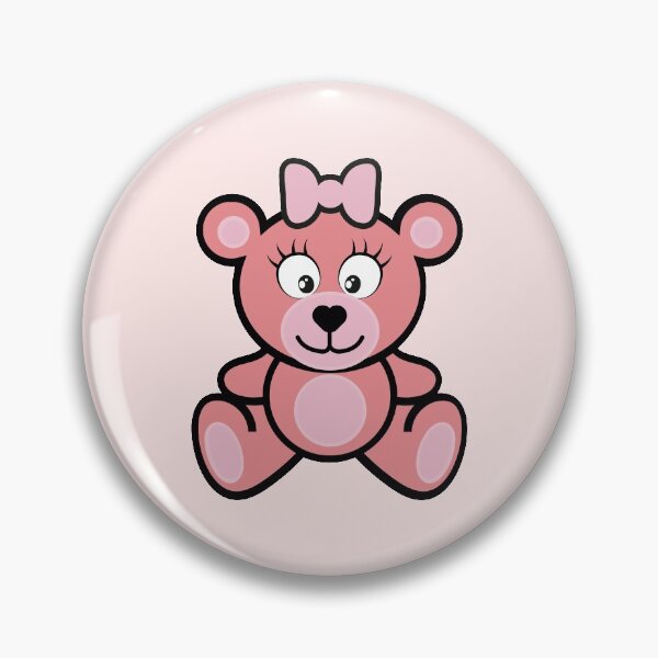Item preview, Pink teddy bear for girls with a bow designed and sold by hendeJens.
