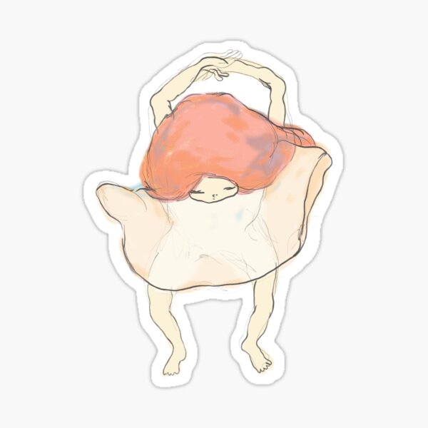 Flying Girl Sticker