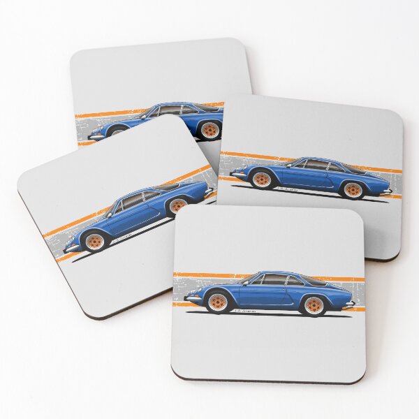 Item preview, My drawing of the French Berlinetta with orange rims designed and sold by designjaag.