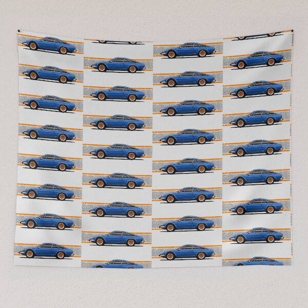 Item preview, My drawing of the French Berlinetta with orange rims designed and sold by designjaag.