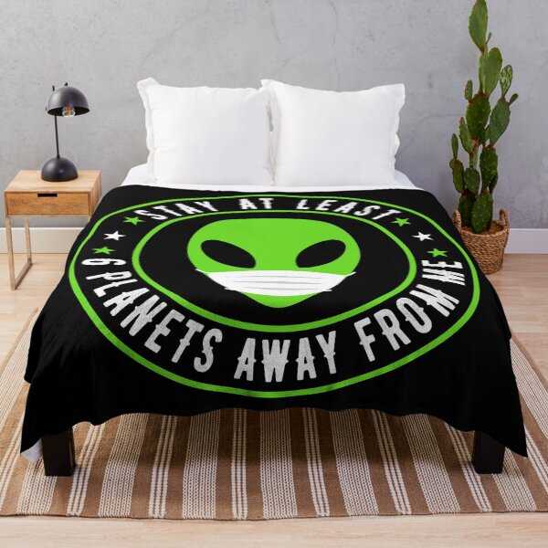 Item preview, Green Alien Wearing a Mask Stay Away from Me designed and sold by mrhighsky.