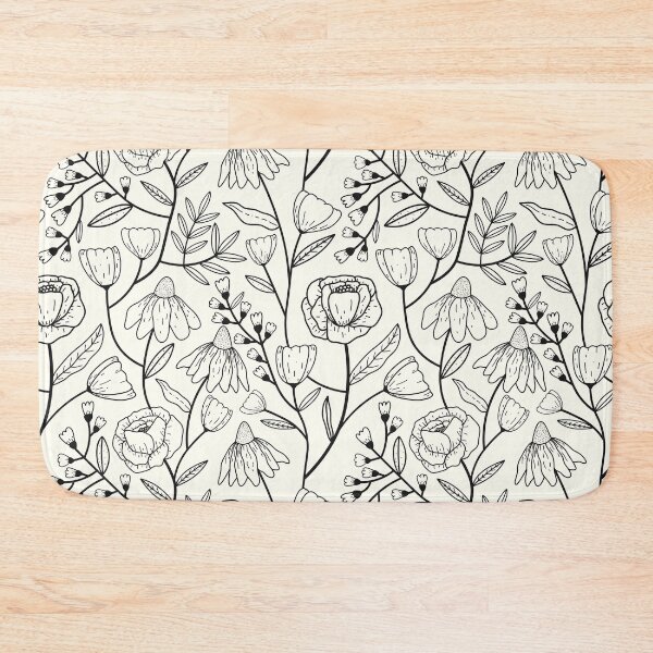 Item preview, Black and White Tangled Floral Pattern designed and sold by elysialucas.