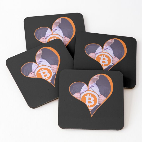 Item preview, Super Bitcoin Superhero Heart BTC Blockchain Man Crypto Love designed and sold by trendo.