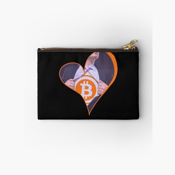 Item preview, Super Bitcoin Superhero Heart BTC Blockchain Man Crypto Love designed and sold by trendo.