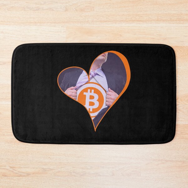 Item preview, Super Bitcoin Superhero Heart BTC Blockchain Man Crypto Love designed and sold by trendo.