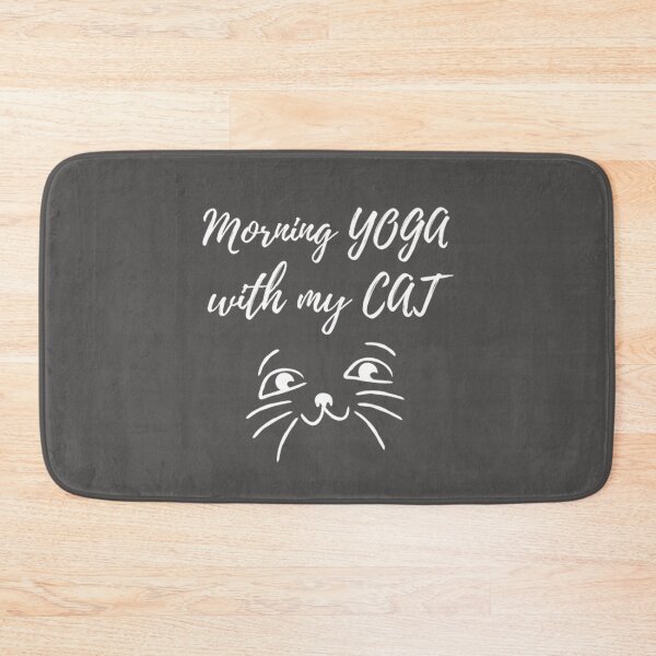 Aperçu de l'œuvre Yoga du matin avec mon Meow Chill créée et vendue par lotusbud.