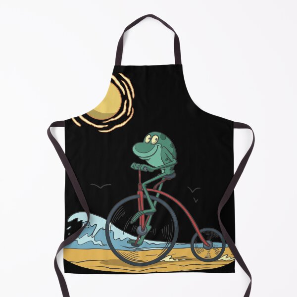 Item preview, Cute frog on bike at the beach designed and sold by Monkey Ful.