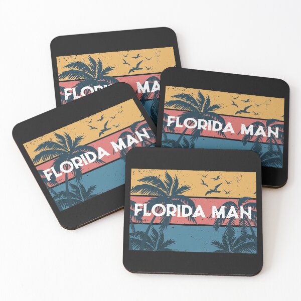Item preview, Florida Man Meme Vintage Palm Trees and Sunset Retro Sun designed and sold by alenaz.